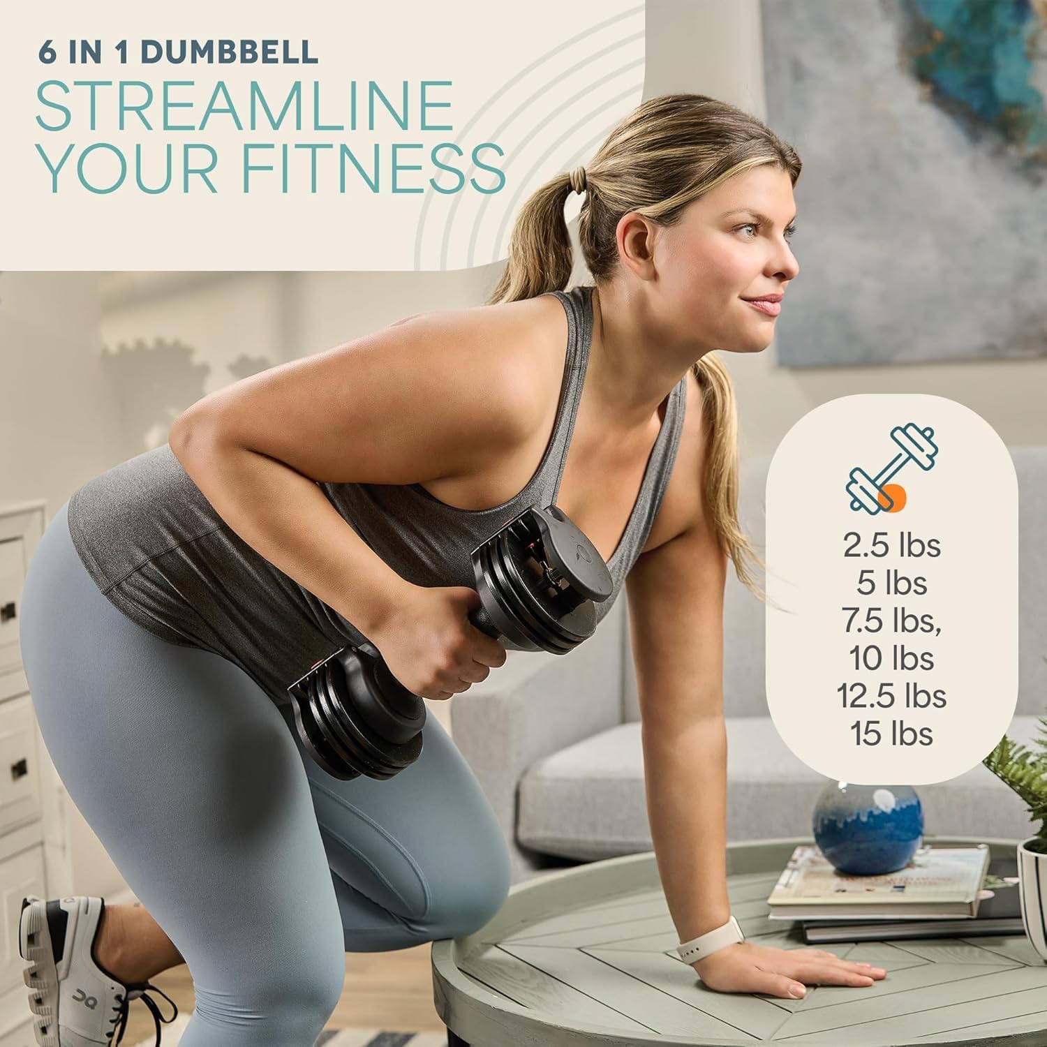 Lifepro Adjustable Dumbbells Set – 15lb, 25lb Pair or 43lb, 55lb & 90lb Single – Quick Adjustment, Anti Slip Handle – Space Saving & Strength Training Weights for Home Gym Exercise & Fitness