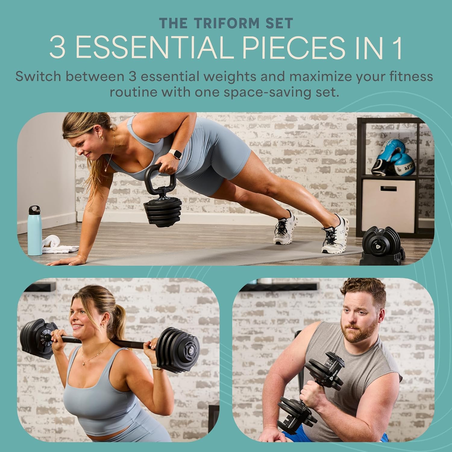 Lifepro Adjustable Dumbbells Set – 15lb, 25lb Pair or 43lb, 55lb & 90lb Single – Quick Adjustment, Anti Slip Handle – Space Saving & Strength Training Weights for Home Gym Exercise & Fitness