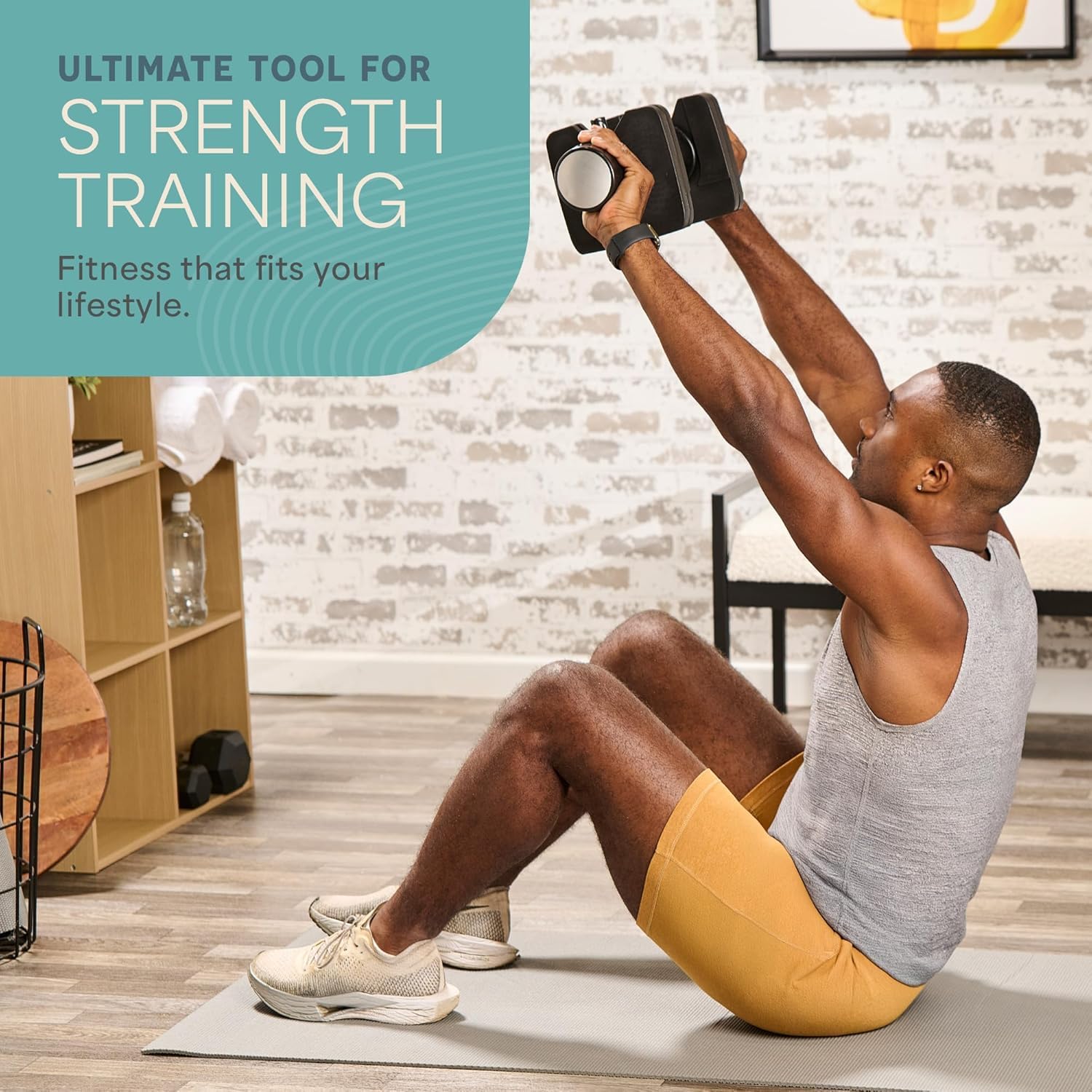 Lifepro Adjustable Dumbbells Set – 15lb, 25lb Pair or 43lb, 55lb & 90lb Single – Quick Adjustment, Anti Slip Handle – Space Saving & Strength Training Weights for Home Gym Exercise & Fitness