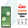 4PCS Tempered Glass for Google Pixel 9 10 8 Pro 9A 8A 7 7A 6 6A 5 4A 4 XL 3 Protective Transparent Screen Protector Film Glass