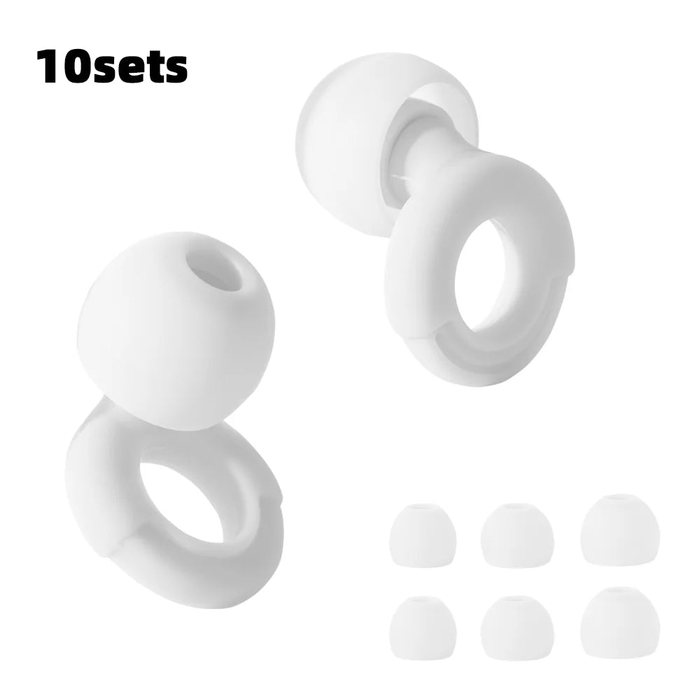HUAK Silicone Earplugs for Swimming Sleep Noise Cancel Noise Reduction-Soundproof Reduce Disturbances -Quality loop Earplugs