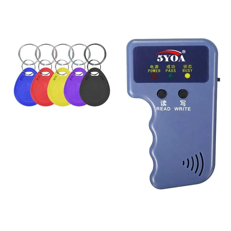 Handheld 125KHz Read EM4100 TK4100 RFID Copier Writer Duplicator Programmer Reader EM4305 T5577 Rewritable ID Keyfobs Tags Cards