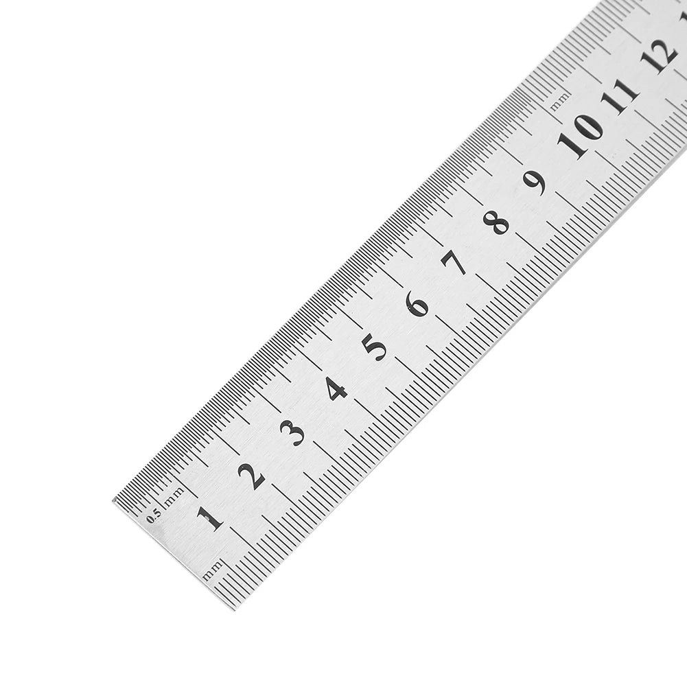 Stainless Steel Metal Straight Ruler Precision Double Sided Precision Measuring Tool Scale Metric Ruler Accessories 15-40cm