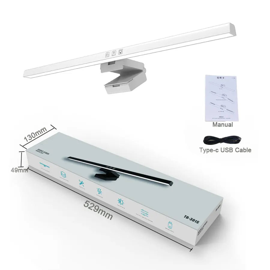 50cm Computer Monitor Light Bar Screen Hanging Lights Stepless Dimming USB Desk Lamp For Study Reading Light Table Monitor Lamp