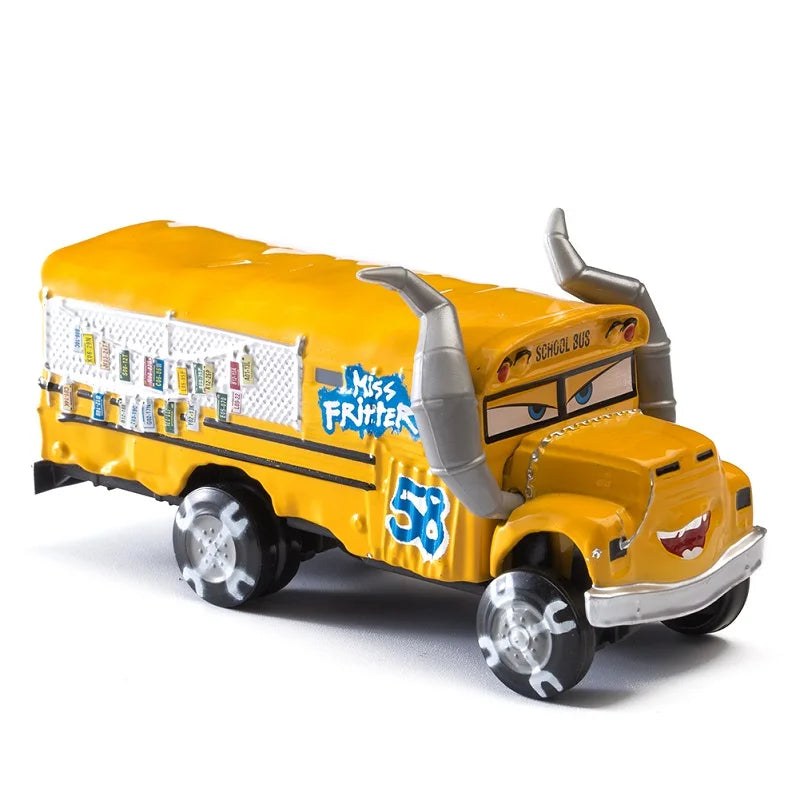 Cars Disney Pixar Cars Lightning McQueen Mater Jackson Storm The King Mater 1:55 Metal Alloy Car Toy Model Toys Children Gifts