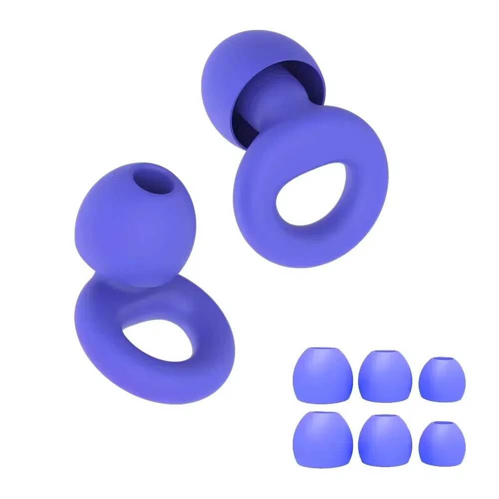 HUAK Silicone Earplugs for Swimming Sleep Noise Cancel Noise Reduction-Soundproof Reduce Disturbances -Quality loop Earplugs