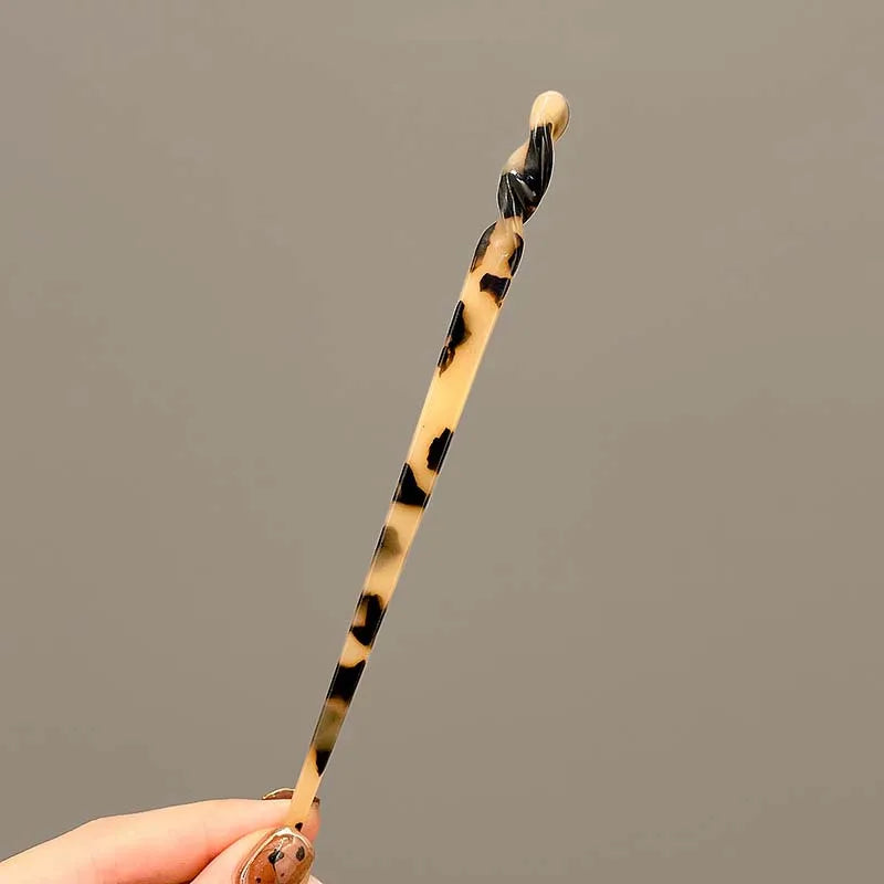 Vintage Chinese Style Hair Sticks for Women Girls Fashion Acetate Chopstick Shaped Hair Clips Pins Jewelry Hair Accessories